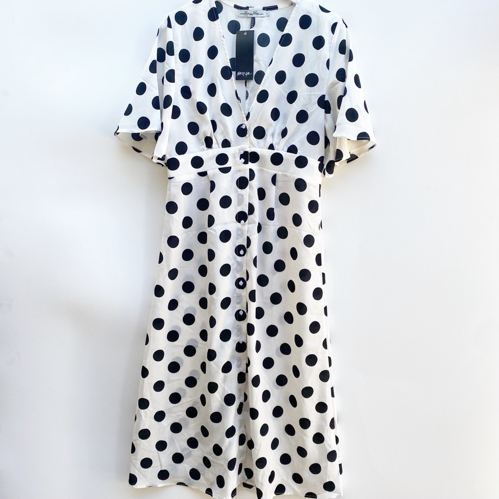 Nasty Gal Polka Dot Maxi Dress Size Large